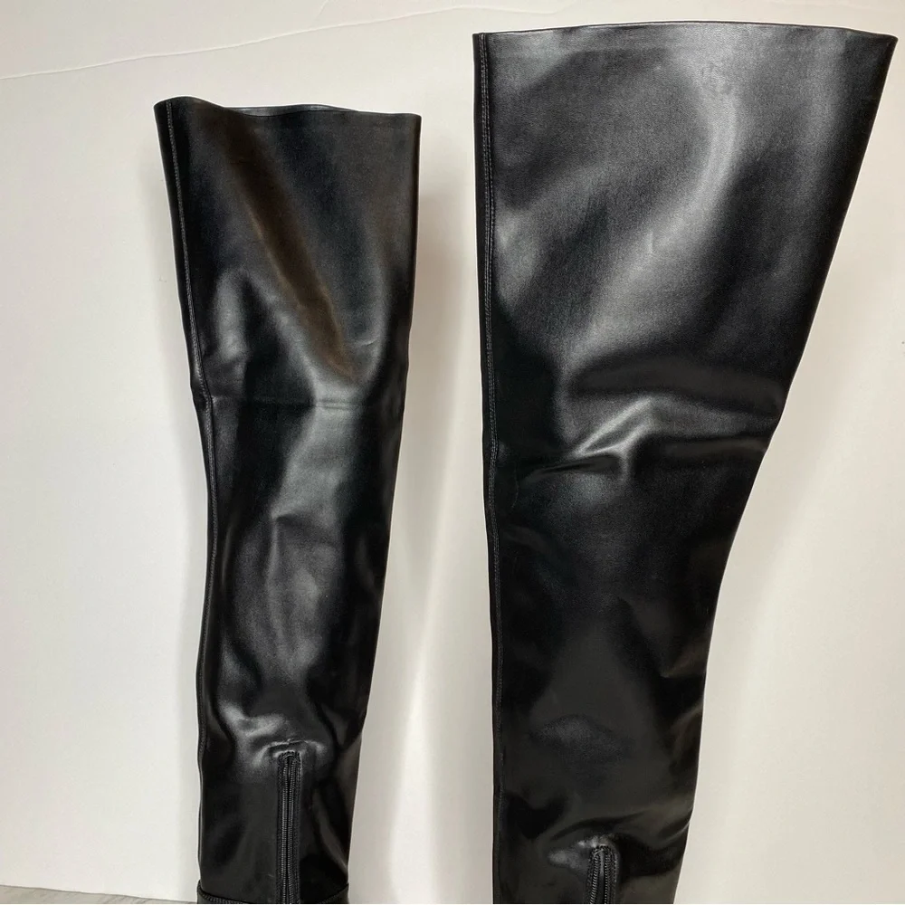 Jeffrey Campbell Reflect Ok Black Thigh High Boot 6 1/2